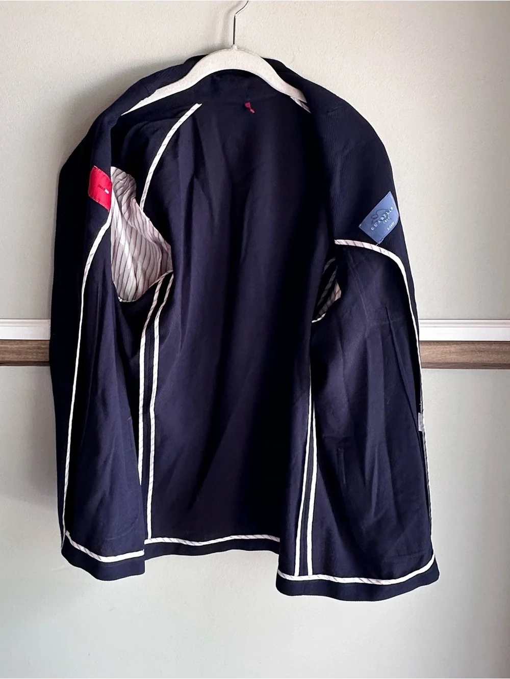 TailoRed Guabello K Easy Wool Knit Navy Blue Blazer Sport Coat​